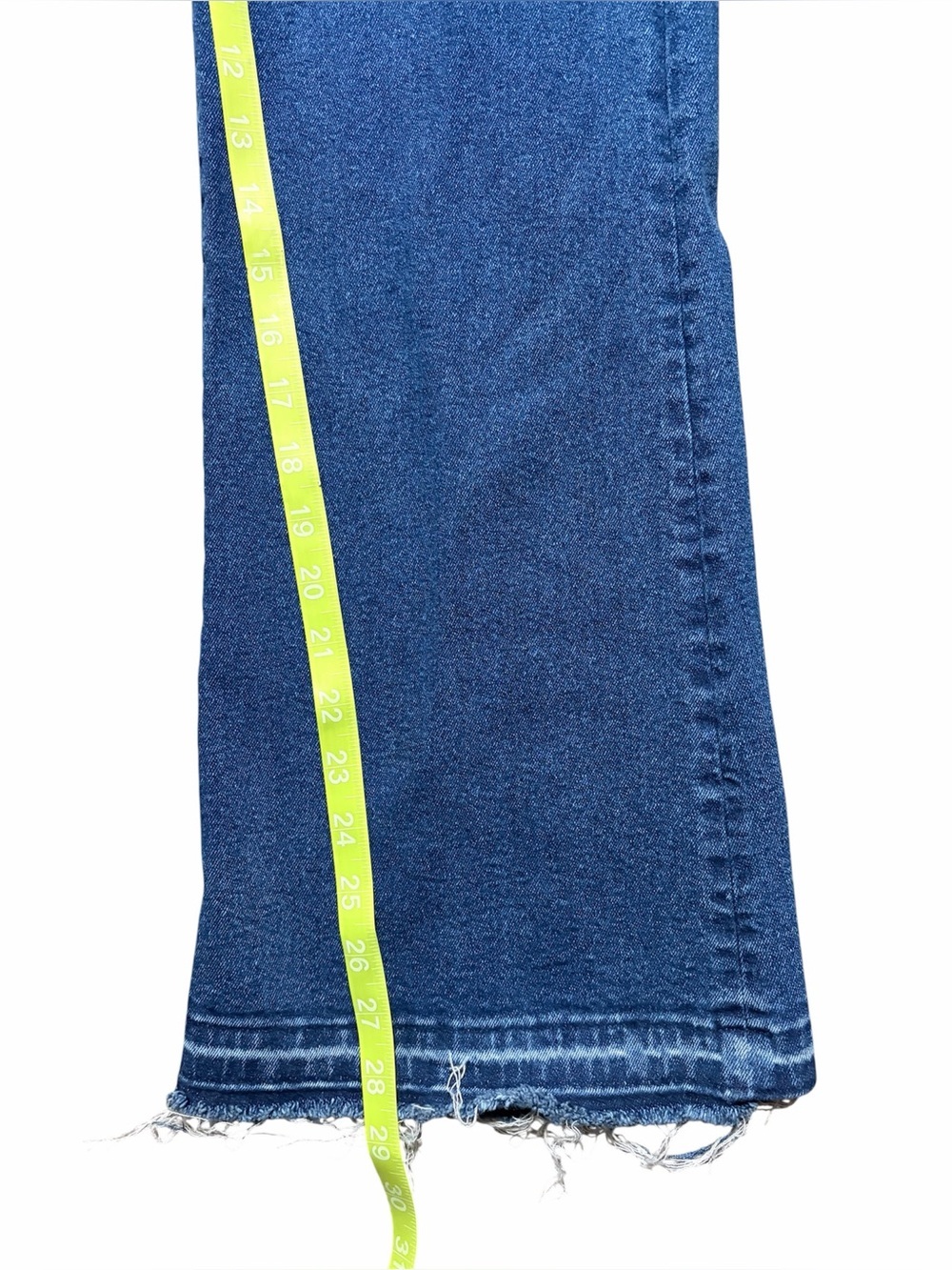Rollas Eastcoast Flare Medium Wash Frayed Hem Jeans Size 26P - Picture 5 of 5